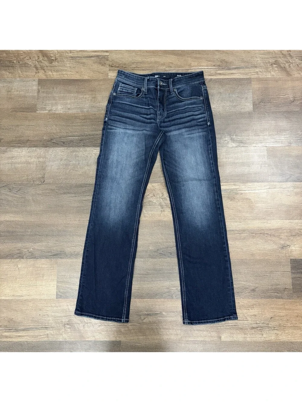 BKE Men’s 29x32 Jake Regular fit bootcut Stretch Jeans Dark Wash Cool & Dry